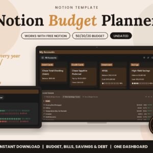 Notion Budget Planner template by FinTrack Hub – image 1